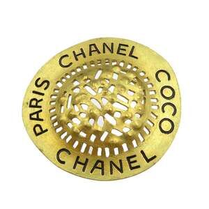 Chanel Vintage Straw Hat Brooch Metal #222232C59B